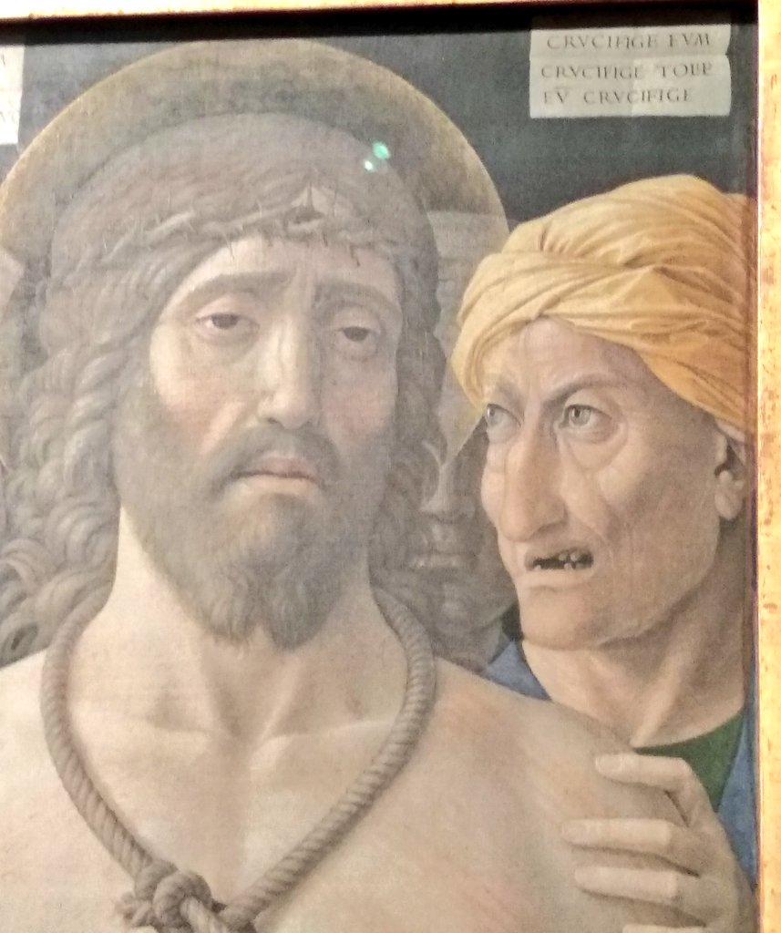 #lastanzadimantegna 
Andrea Mantegna lascia Parigi e il <a href="/jacquemartandre/">Musée Jacquemart-André</a> e arriva a <a href="/BarberiniCorsin/">Gallerie Nazionali Barberini Corsini</a>
Ecce Homo ci commuove e ci lascia a bocca aperta. Un'opera incredibilmente espressiva, incredibilmente moderna.