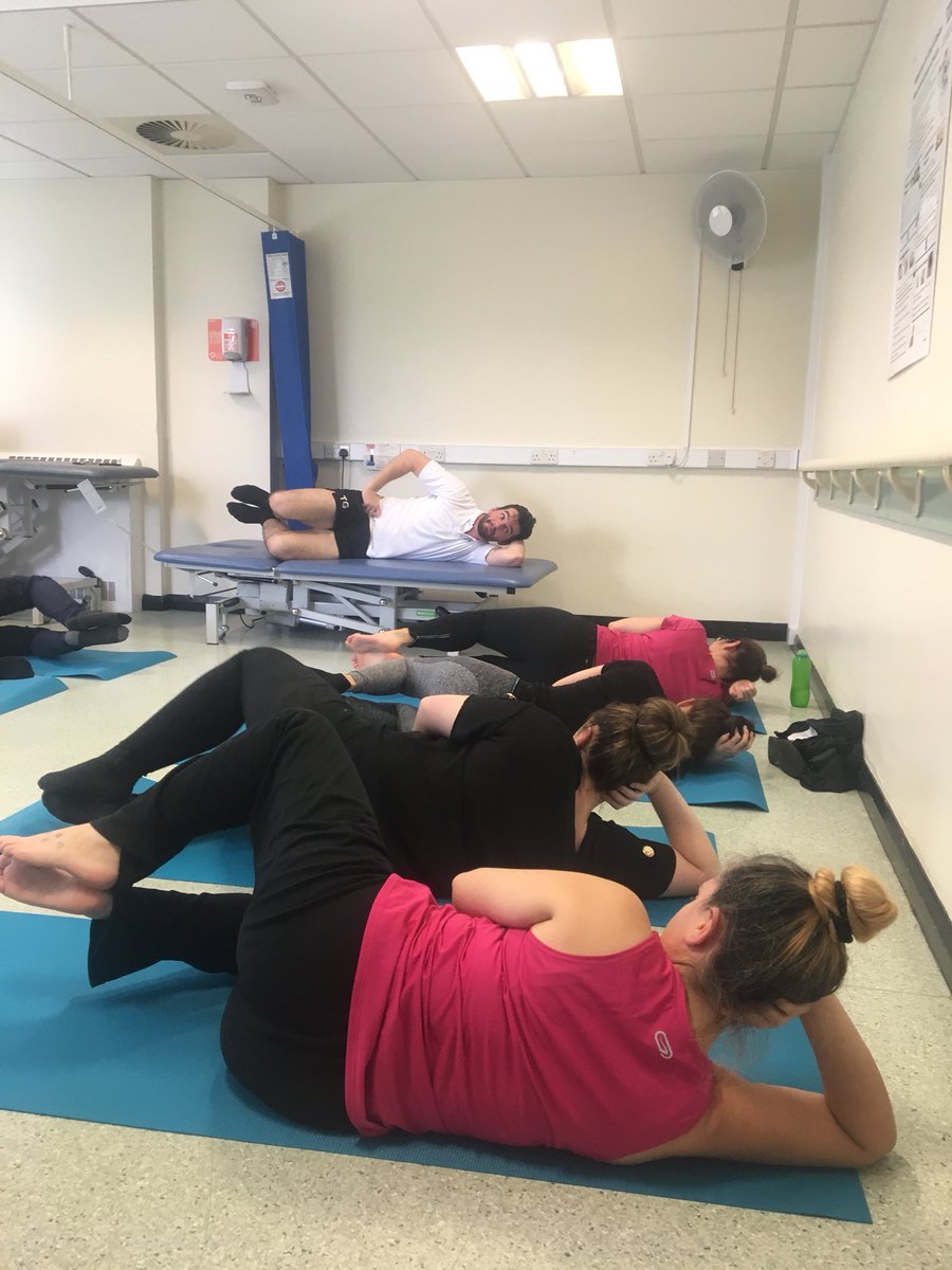 katy_maggi's tweet photo. #boltonstroketherapy learning about how we can use Pilates exercises for our patients within acute stroke rehab @boltonnhsft thanks to our physiotherapist Tom for the training! https://t.co/NH7o0FMuyL