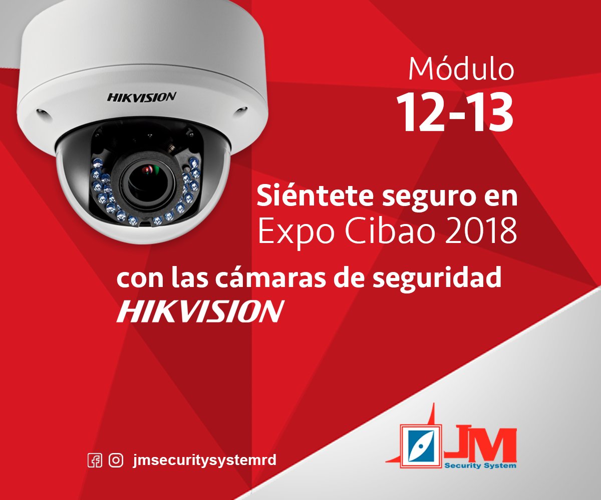 jmss_rd's tweet photo. Tu seguridad es lo primordial por eso disfruta tranquilo en #ExpoCibao2018 ya que hemos desplegado más de 20 cámaras Hikvision dedicadas exclusivamente para ti. #ExpoCibao #Estamosenexpocibao #Expocibao2018 #Conectandoelmundo #Republicadominicana #Patrocinadorplata #HikvisionRD https://t.co/IrOarFkM45