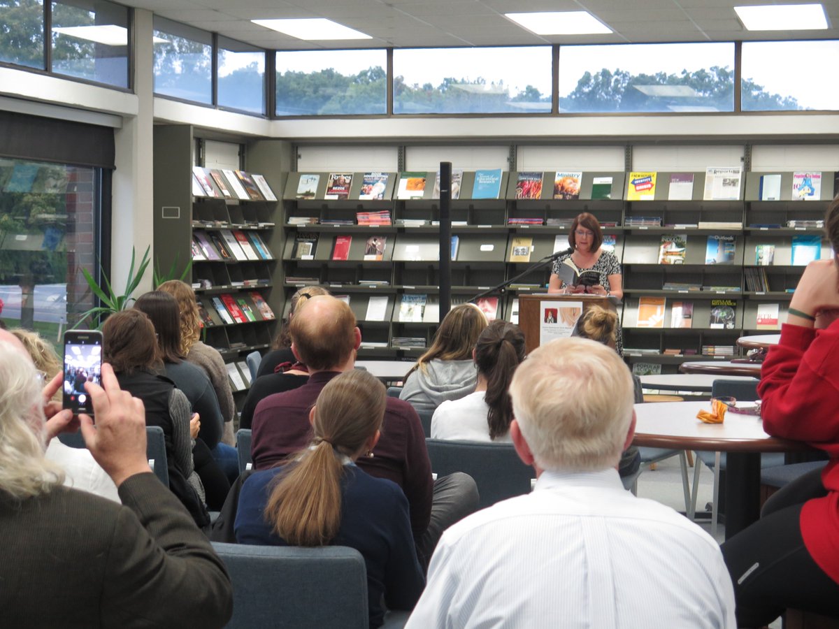 GC_TheMorgan's tweet photo. Moments from Monday's Poetry Reading with Marjorie Maddox. https://t.co/lWyjnFYrVC