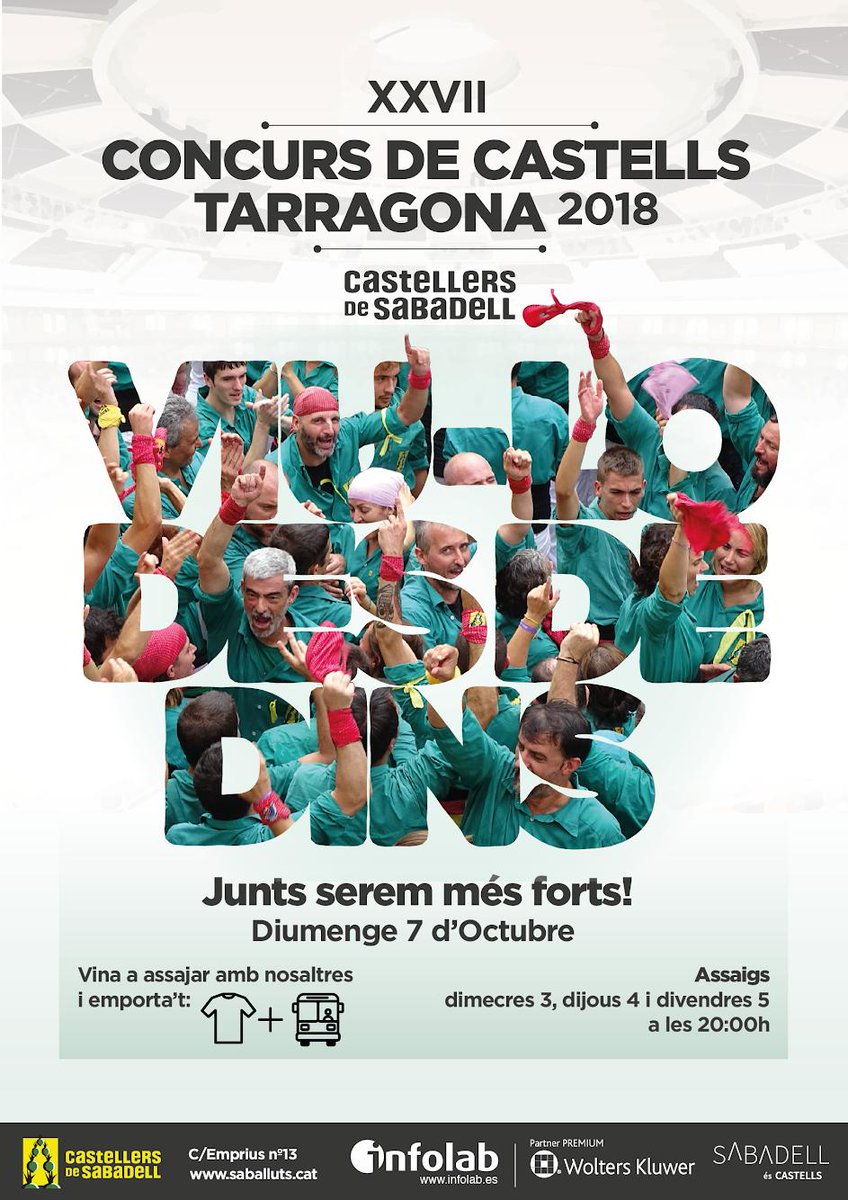 Arriba el <a href="/concurscastells/">Concurs de Castells</a>
Vine a viure'l des de dins, viu-lo amb els Saballuts!

<a href="/RadioSabadell/">RàdioSabadell</a> <a href="/DiarisSabadell/">Diaris Sabadell</a> @sbdcultura <a href="/NacioSabadell/">NacióSabadell</a> <a href="/DiariDeSabadell/">Diari de Sabadell</a> <a href="/Aj_Sabadell/">Ajuntament Sabadell</a> <a href="/SabadellViva/">Sabadell Viva</a>