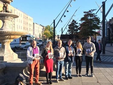 Canvassing group out in Cork holding campaign literature