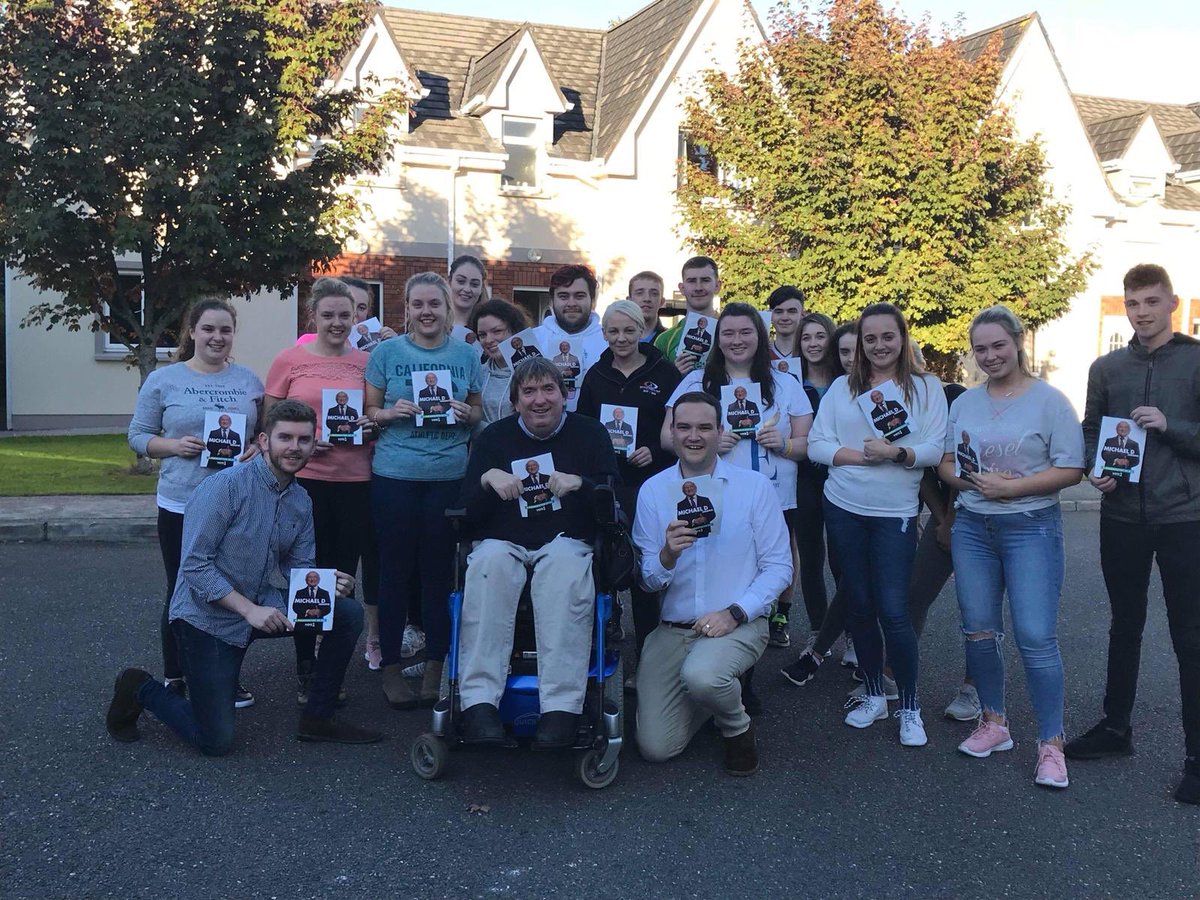Canvassing group out in Kerry holding campaign literature