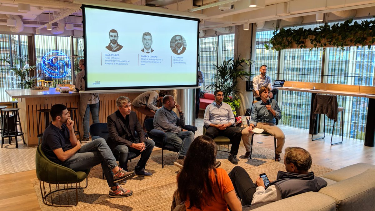 n3xtsports's tweet photo. Ready to launch! 
Welcome to the round table: 
- Raúl Peláez, Head of Sports Technology, Innovation and Analysis at @FCBarcelona
- Fabrice Doreau, Head of Strategy Sports and Entertainment Market @Atos
- Tato Marti, CEO of Up2you Sports Marketing https://t.co/xbb9FhY8wD