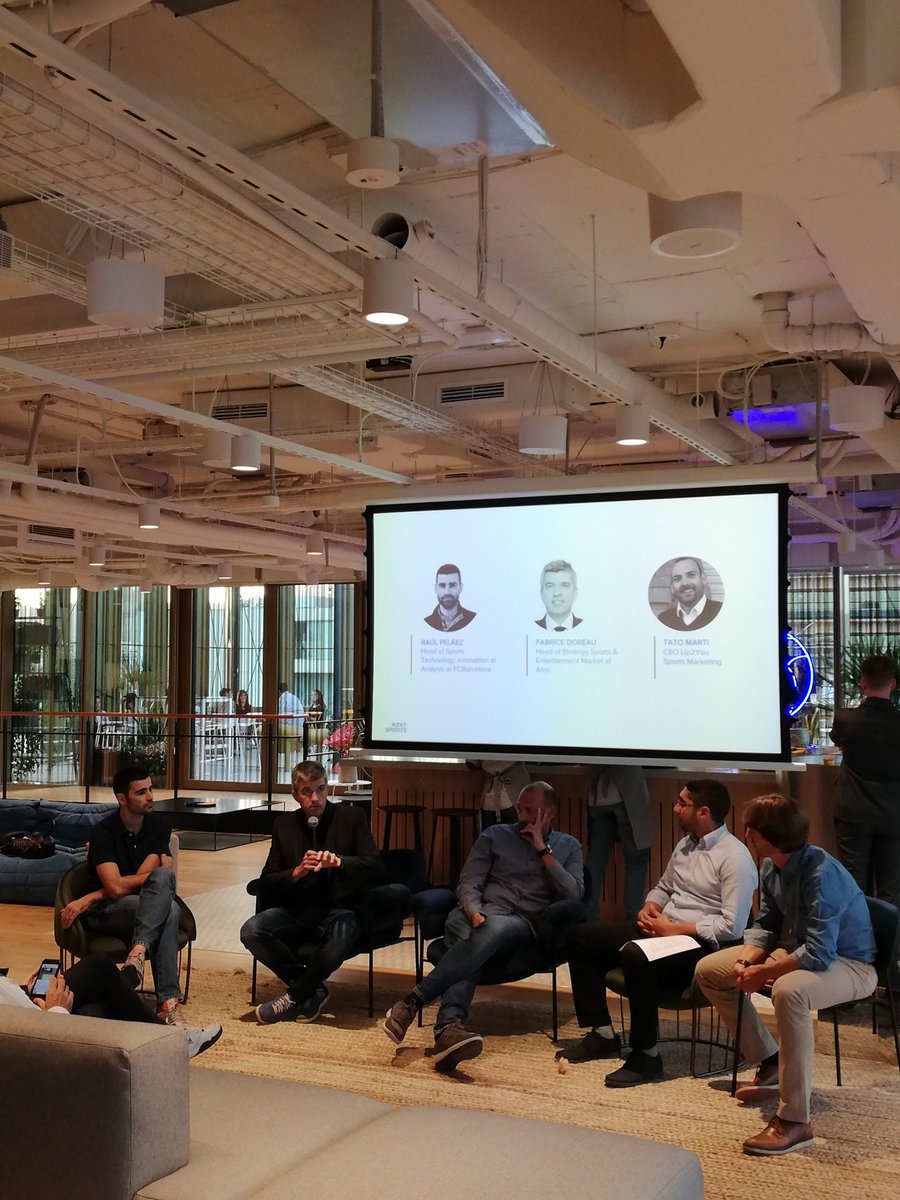n3xtsports's tweet photo. Ready to launch! 
Welcome to the round table: 
- Raúl Peláez, Head of Sports Technology, Innovation and Analysis at @FCBarcelona
- Fabrice Doreau, Head of Strategy Sports and Entertainment Market @Atos
- Tato Marti, CEO of Up2you Sports Marketing https://t.co/xbb9FhY8wD