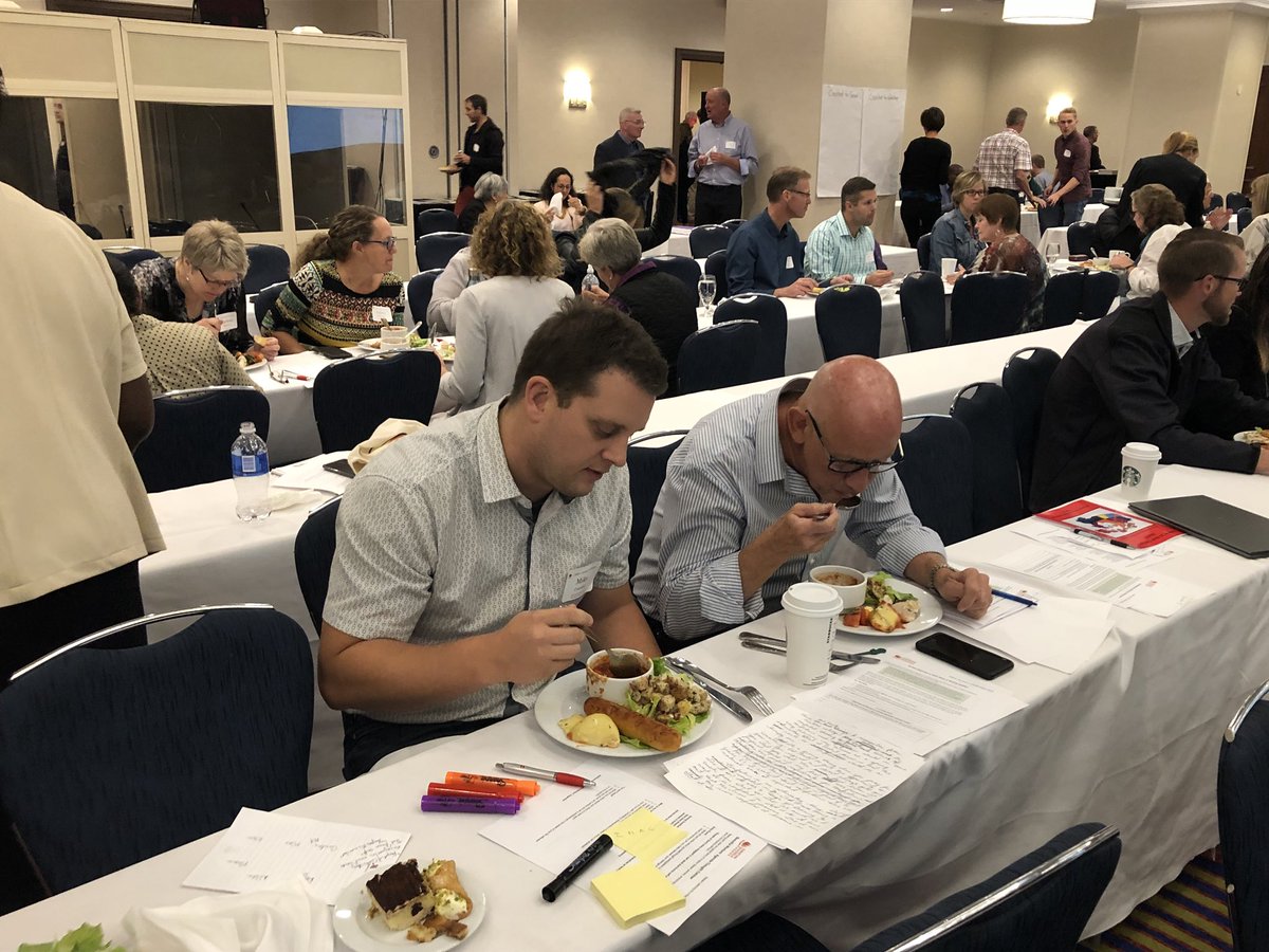 WeAreAllACS's tweet photo. At the Deeper Learning pre-conference. Our admin heavily engaged in a working lunch with other colleagues across the land #cscconf #GrowthMindset #deeperlearning https://t.co/6ZnvcWoL7u