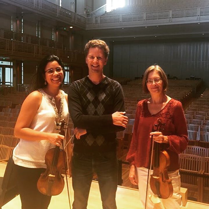 Great day yesterday with <a href="/vmmfsonoma/">Valley of the Moon</a> musicians Carla Moore and Maria Romero rehearsing with the Sonoma State University Symphony Orchestra. Thank you, Alexander Kahn, for having us! Concert 9/29 at 7:30pm in the beautiful Weill Hall at @greenmusicctr.