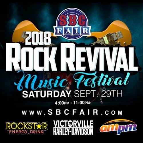 Saturday <a href="/SBCFair/">SBC Fair</a> its the inaugural Rock Revival Music Festival featuring 10 of the worlds best Tributes to Metallica, AC/DC, Bad Company, Lynyrd Skynyrd, CCR, Nirvana, Alice in Chains, Alice Cooper, Foreigner, Journey and more!  Tickets at tinyurl.com/RRTB2018