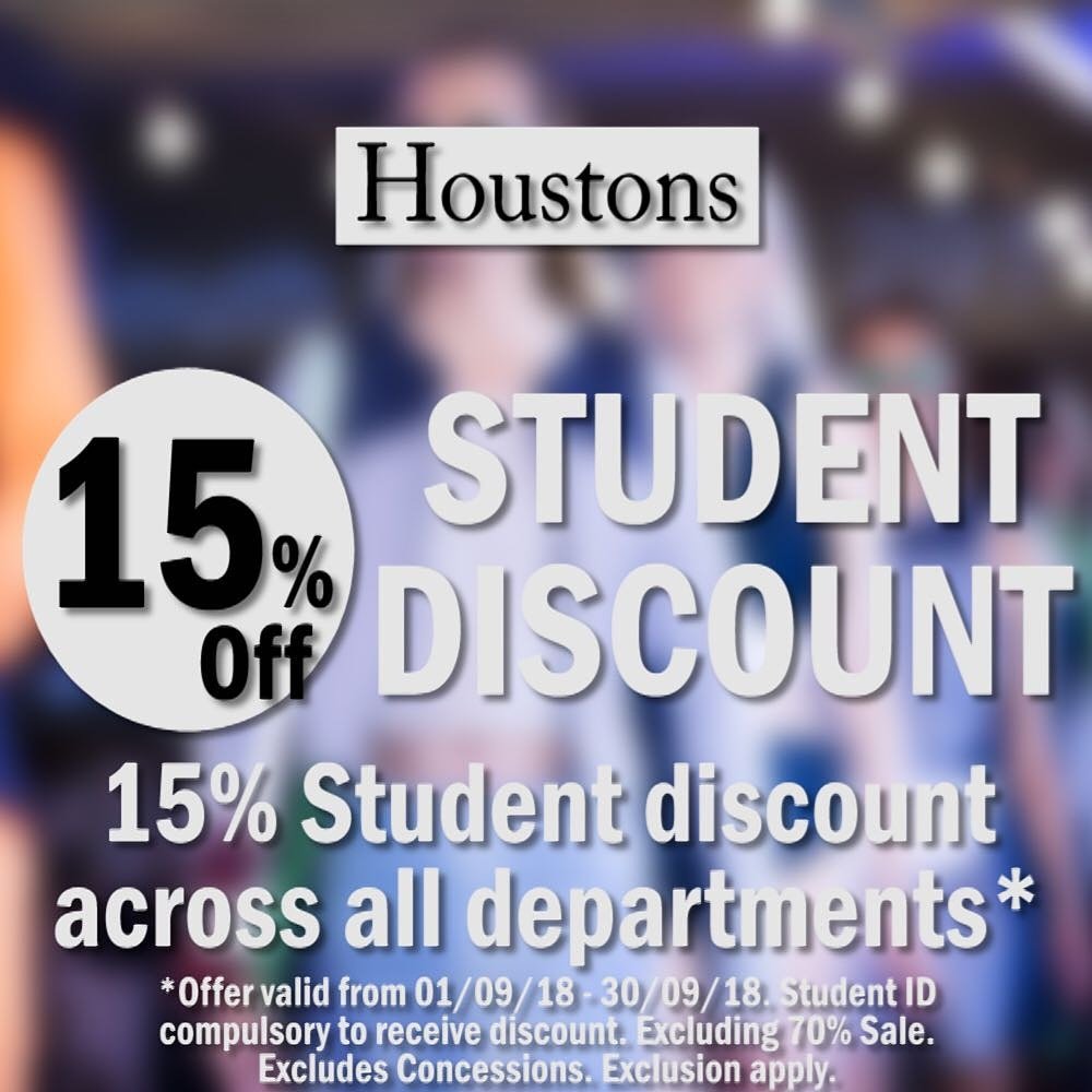 houstonsekn's tweet photo. ** Last Few days**

📚CALLING ALL STUDENTS!!!📚
Call into any Houstons store between 1st September and 30th September with your student ID and receive 15% DISCOUNT!
*from 01/09/18 - 30/09/18 https://t.co/AXDgPi5c6x