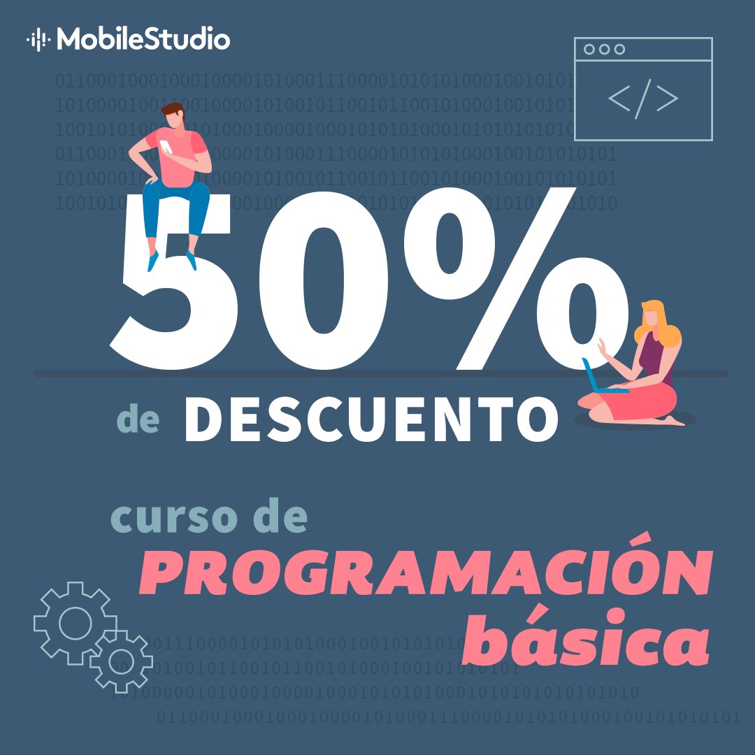 MobileStudioMx's tweet photo. Aprovecha nuestra promoción del 50% de descuento en nuestro curso de #ProgramacionBasica 

Iniciamos el próximo lunes.

📩 contacto@mobilestudio.mx

#ios #Android #AppsMoviles #Mobilestudio #developers #androidstudio #swift #Xcode https://t.co/ntjJWMuKRi
