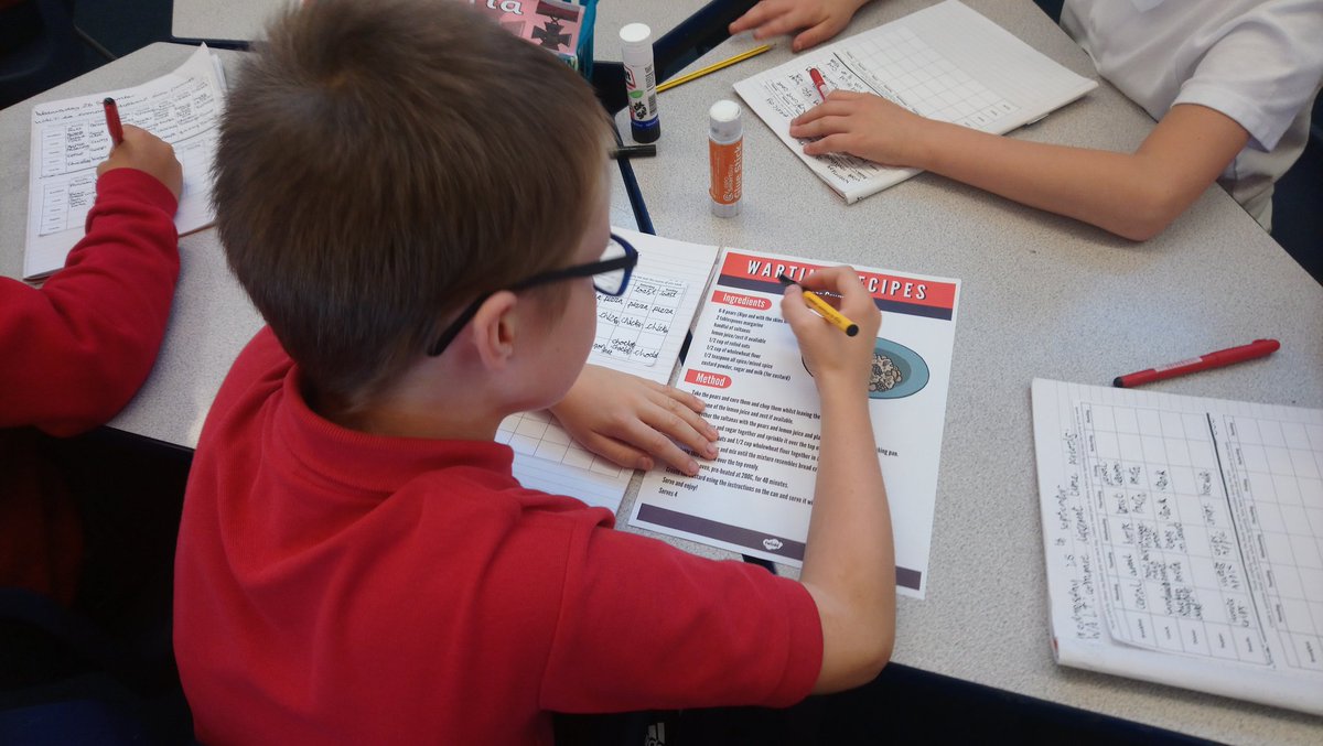 CraigfelenP's tweet photo. #cfp56 compared their weekly menus to a menu using rationing from ww2. They explored rationed recipes ready to create a tasting menu for ww2. #cfphis https://t.co/n5XMFGgefz