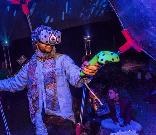 PacificDomes's tweet photo. Immerse yourself in the magic of VR! Streaming Live - the latest in VR at Oculus Connect 5. Image: Virtual Reality Domes by Pacific Domes. @oculus #OC5 #OculusGo #OculusConnect #gearvr #OculusRift #gaming #virtualreality #VR #PacificDomes #geodesicdome #eventdome https://t.co/hIKI38Sm0H