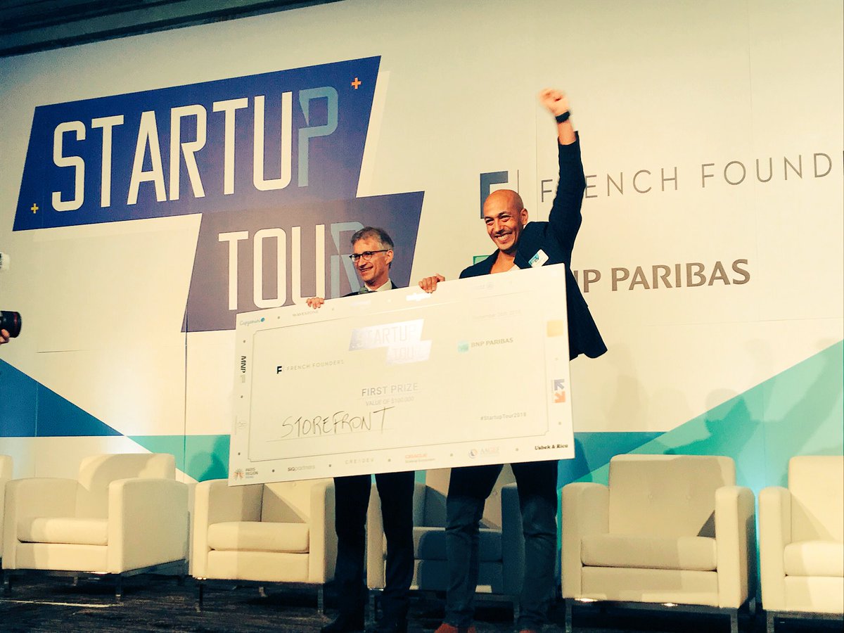 franceinnyc's tweet photo. 👏👏Congrats to #frenchtechNYC Startup @Storefront, the winner of #startuptour2018 @JBLemoyne @LaFrenchTech @FrenchFounders @BNPParibas https://t.co/KNfLUUX7X5