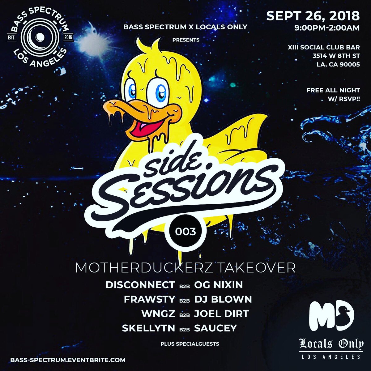 TheDjBlown's tweet photo. my ducks are not in a row... generally they’re at a rave but tonight they’re all gunna be at side sessions 😈 hope to see ya’ll there ! Free rsvp link down below ⬇️⬇️⬇️ ! #djblown #blownsquad #staylifted https://t.co/Z4h2HoeHFP