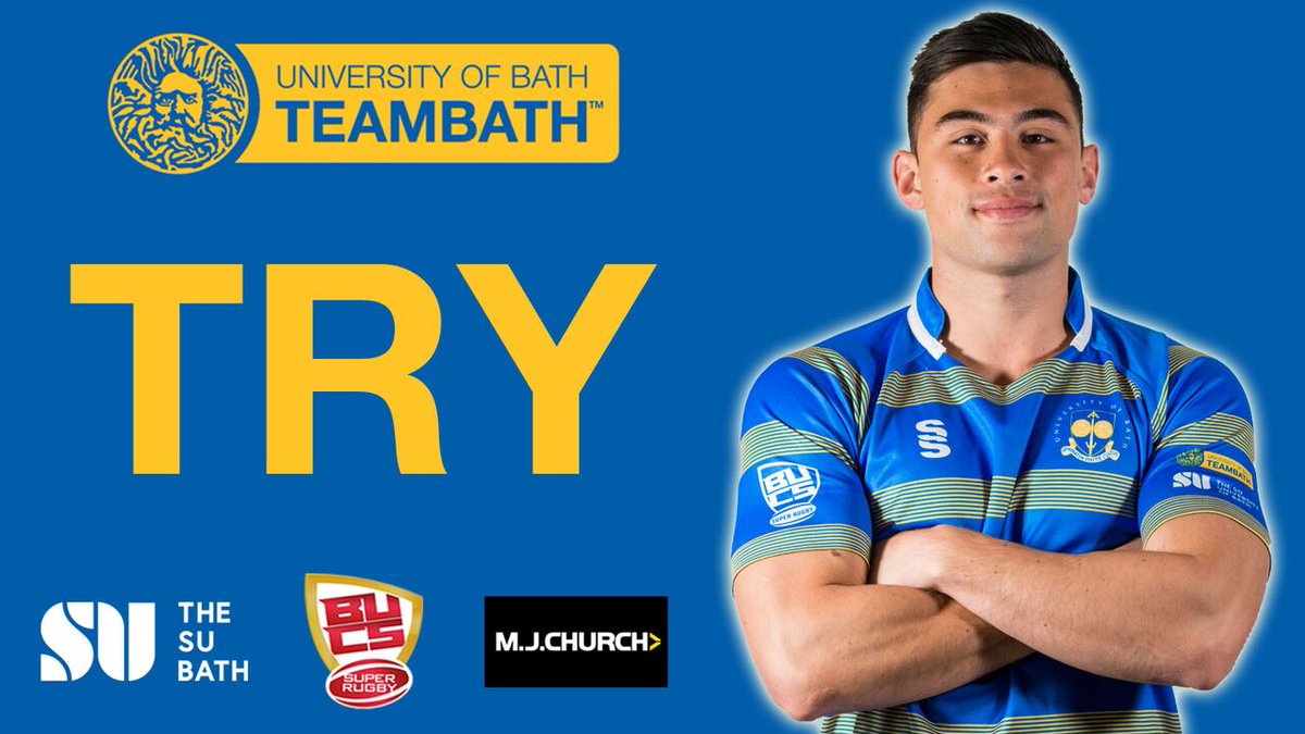 UOBathRugby's tweet photo. TRY
Bellamin races in to score down the touchline after a break from Stiles off the kick off. 15-7, kick to come.
🔷🔶
#BUCSSuperRugby #BATNOR https://t.co/xgTv6pWQdP