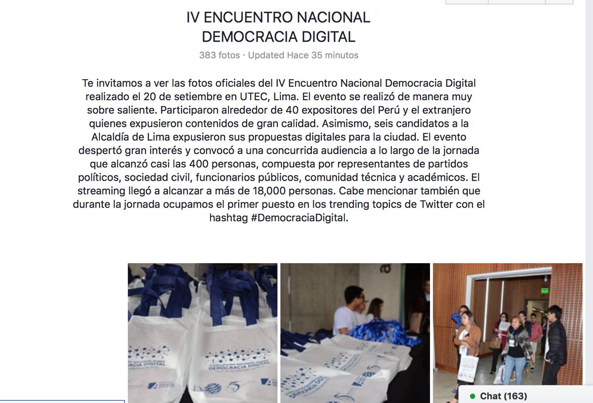 ddintorg's tweet photo. Ya puedes ver todo el álbum oficial de fotos del IV Encuentro Nacional Democracia Digital en nuestro sitio en Facebook, es el siguiente link: https://t.co/Ru2Da4OJEk
#DemocraciaDigital #ENDD18 https://t.co/zZwLsjbzwX