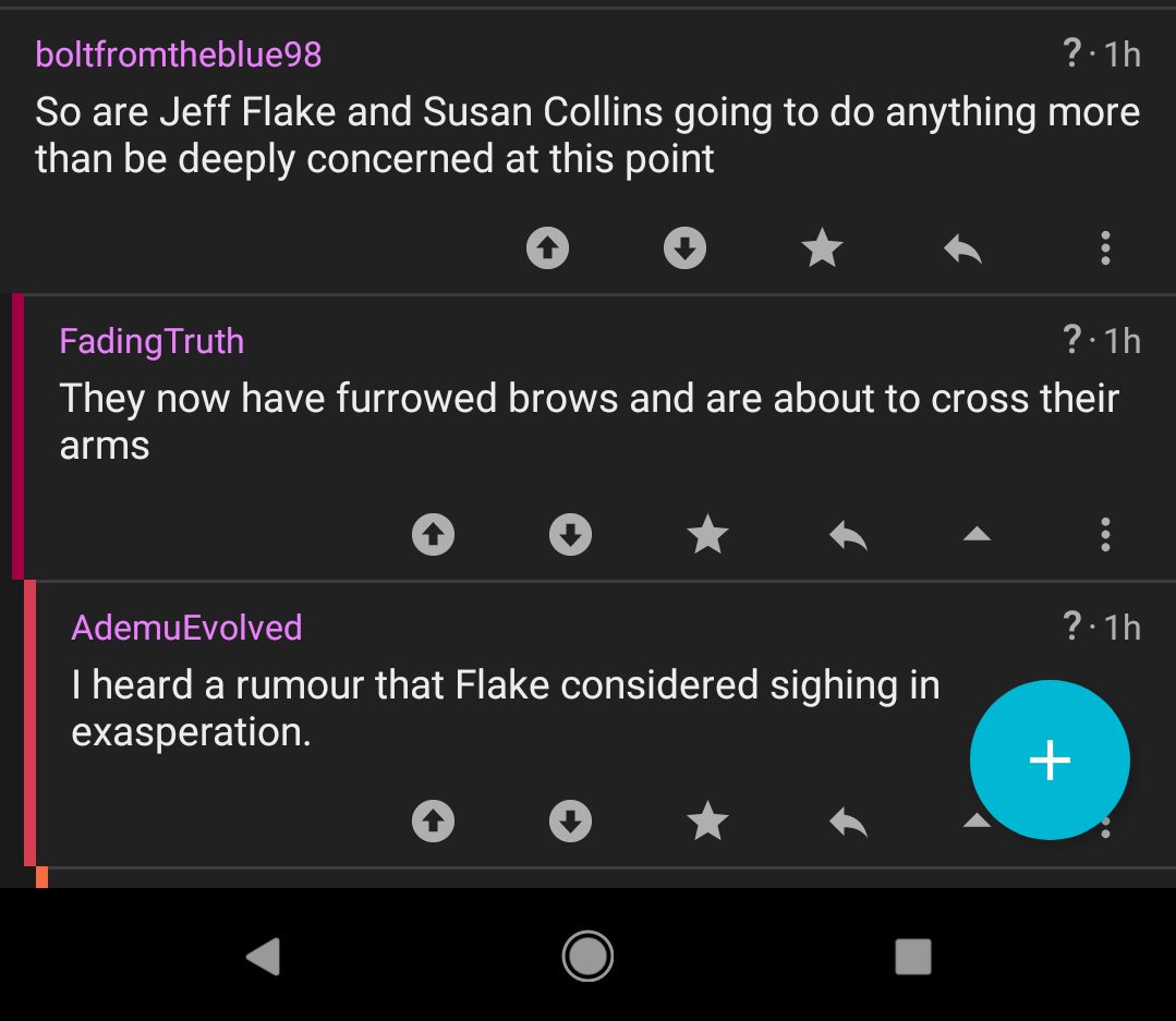 dtitwp's tweet photo. @SenatorCollins @JeffFlake these comments about what you both will do in regards to new information on douche bag #Kavanaugh. I'm lol. Do something. People are mocking you. https://t.co/sPMnVbium4