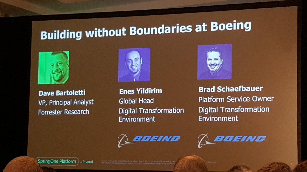 Dougira's tweet image. @enesyildirim Global Head DTE at #Boeing explains that they decided to work with Pivotal after visiting #pivotallabs San Francisco. He instantly understood the impact of creating a Boeing #Digitalfactory powered by Pivotal #SpringOne