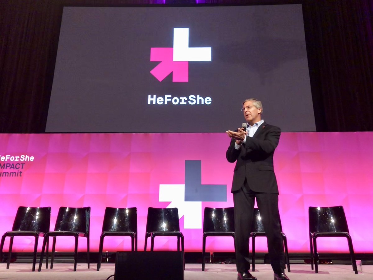 HeForShe's tweet photo. Powerful speech by @PwC chairman @Bob_Moritz on gender equality in leadership and the importance of sponsorship: “If leaders are not sponsoring now, they are not leaders.” #HeForShe IMPACT Summit #MorePowerfulTogether https://t.co/sdkU9OBidj