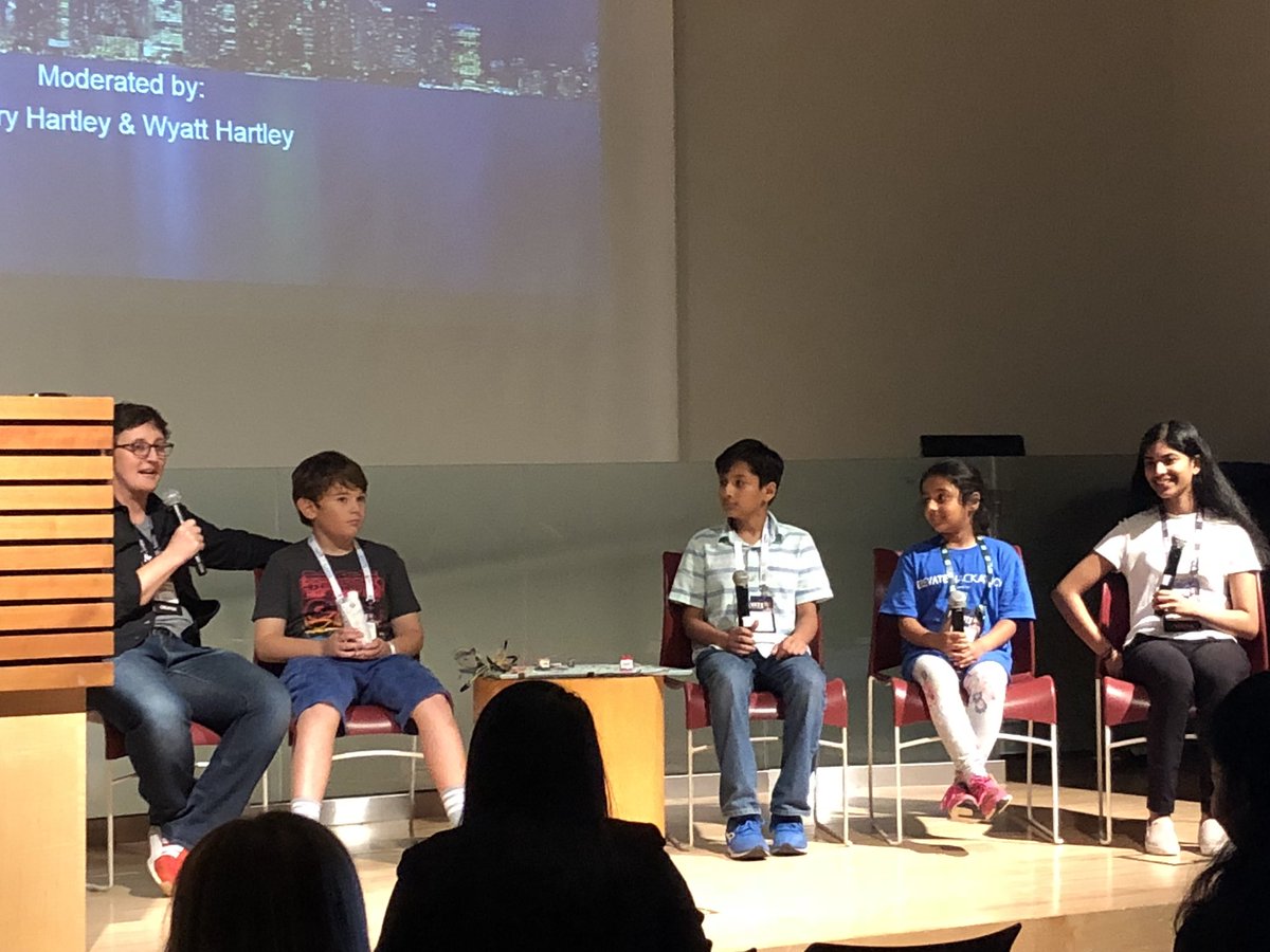 TOchildoutcomes's tweet photo. Youngest panel here at @ElevateTechFest so stoked to hear these amazing young people talk about their tech solutions. Also Nice to see Artash and Arushi from @wonrobot again after the #elevatehackathon @ElevateTechFest https://t.co/CYwKNDbVLy