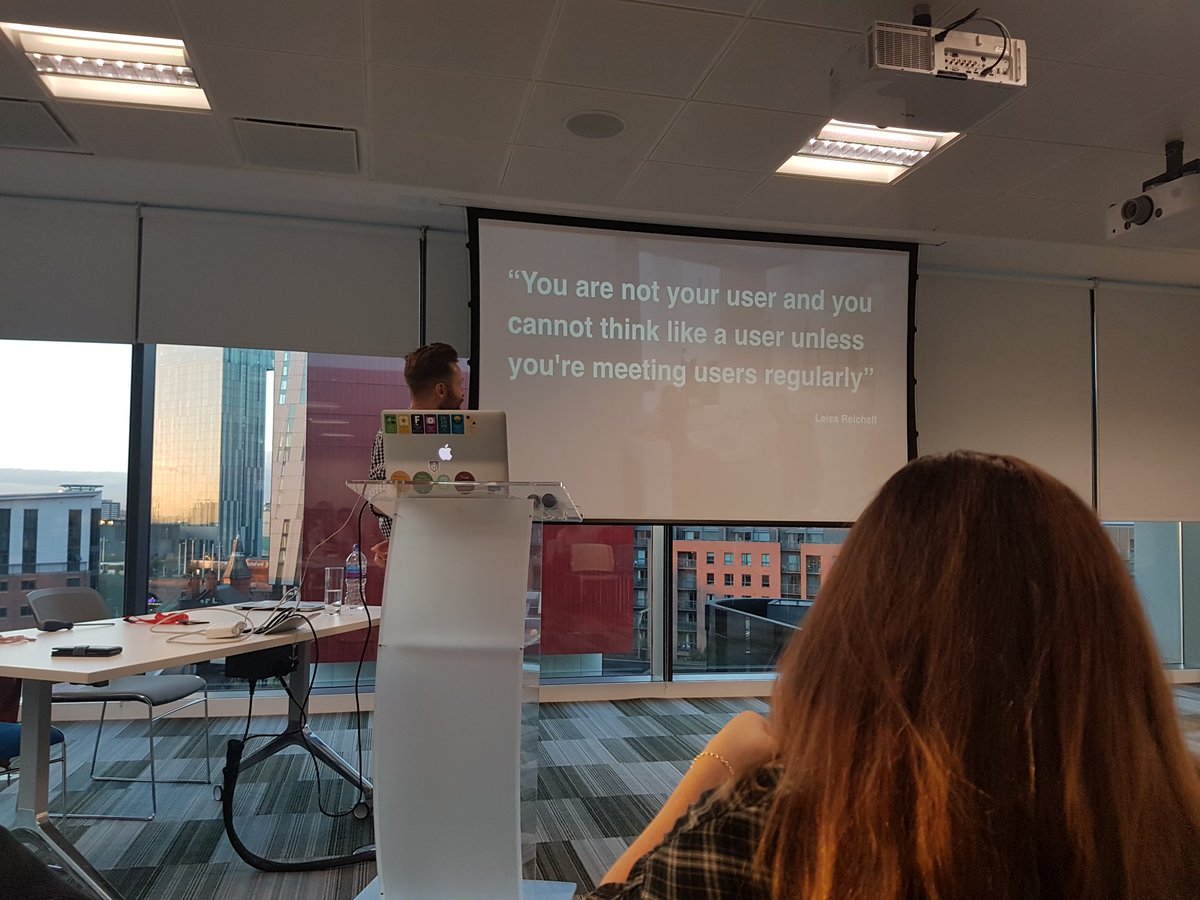 Great talk from <a href="/SimonHurstUX/">Simonhurstux</a> at <a href="/openmcr/">Open</a> We should be meeting our users as often as possible!