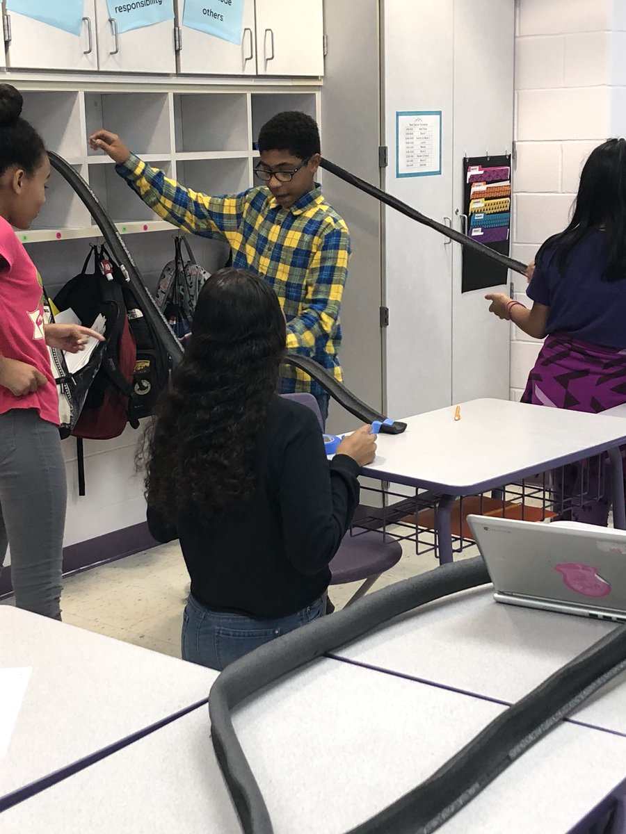 MrsDarrWRMS's tweet photo. Studying potential and kinetic energy by building roller coasters. https://t.co/PNfjlnLTgO