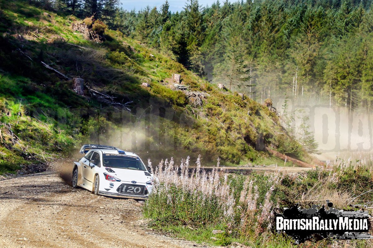BritRallyMedia's tweet photo. PADDON: Images of @HaydenPaddon &amp; @sebmarshall testing the @HMSGOfficial i20 WRC today ahead of #WalesRallyGB #WRC #PET https://t.co/jULDE9WvCu