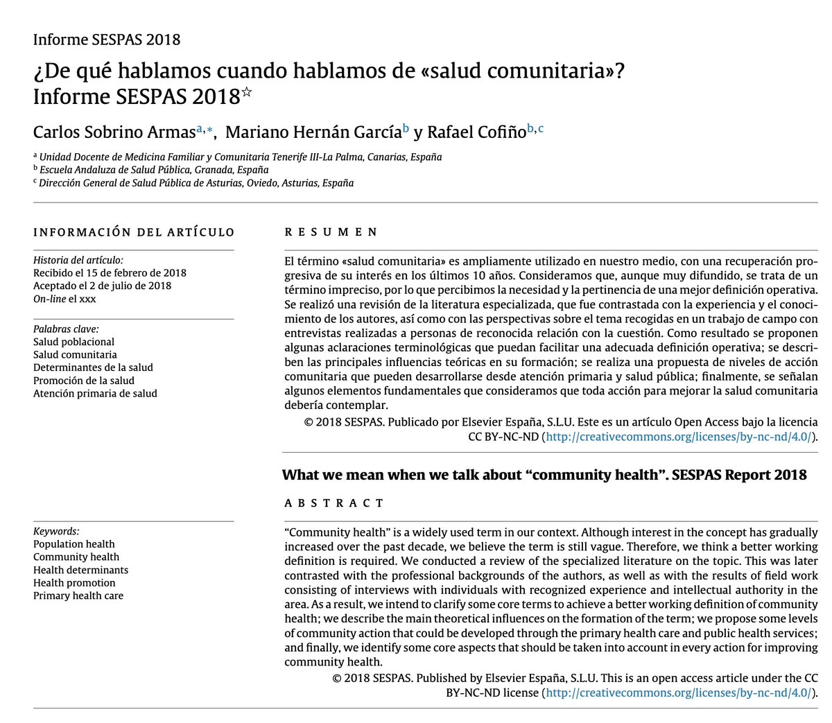 rcofinof's tweet photo. ¿De qué hablamos cuando hablamos de "salud comunitaria"?
https://t.co/wgapLbYOsH https://t.co/0CERG7gudq