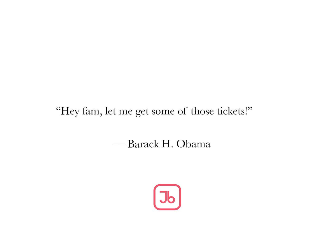 Jangubuzzapp's tweet photo. Organizing an event & need to sell tickets? Say less, we got you!
Barack knows ๐
#Jb #findyourcrowd https://t.co/plXmkmRrn6