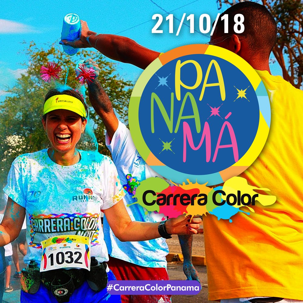 CarreraColor's tweet image. Nos vamos a #Panamá y llevamos la alegría de la #CarreraColor.
21 de Octubre.
Inscripciones papaya25.com/color
