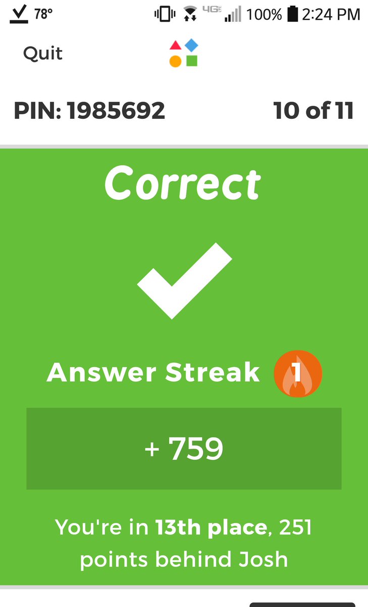 MsWagemaker's tweet photo. @cheshirehigh @CHSDECA16 DECA trivia Kahoot https://t.co/FsEWvhsjYO