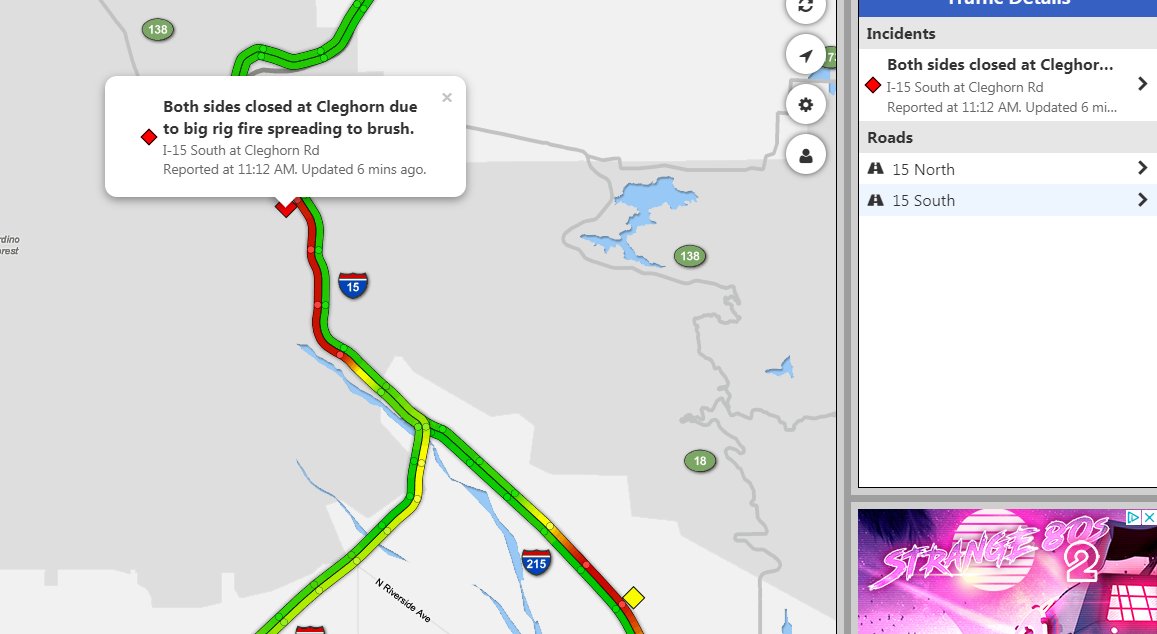 VVTransit's tweet image. Due to #KeenbrookFire, #VVTA15 SB to #SanBernardino is standing down at #Victorville Transfer Point (Costco) b/c SB I-15 closure south of SR-138 #CajonPass. Fire rapidly spreading.