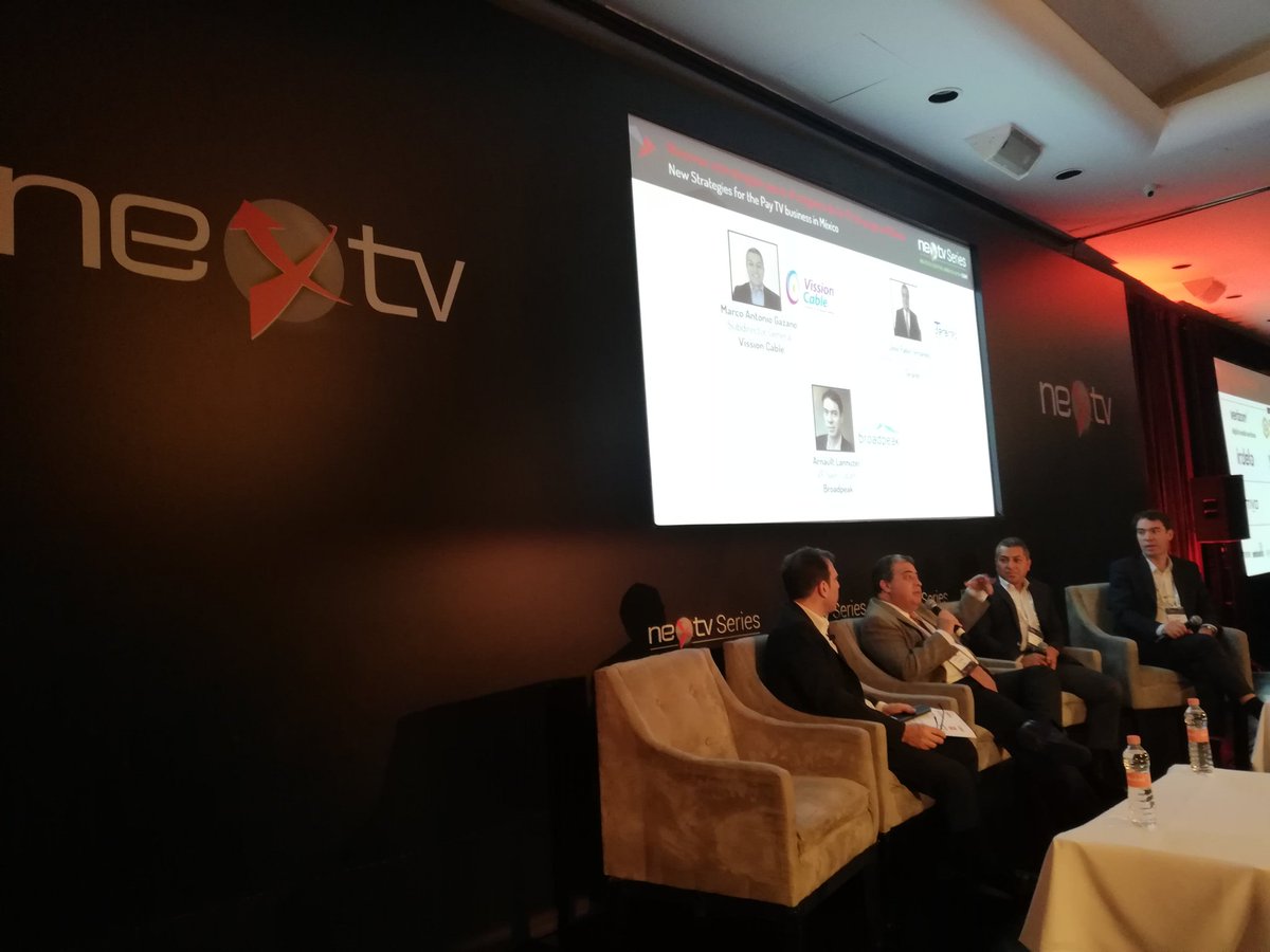 TVTecMX's tweet photo. La Tv de paga sí tiene futuro y está en tres rubros: deportes, noticias e infantiles: José Pablo Fernández del operador @Teraredtv @NexTVSeries #NexTVMexico https://t.co/VHWbrI3iNN