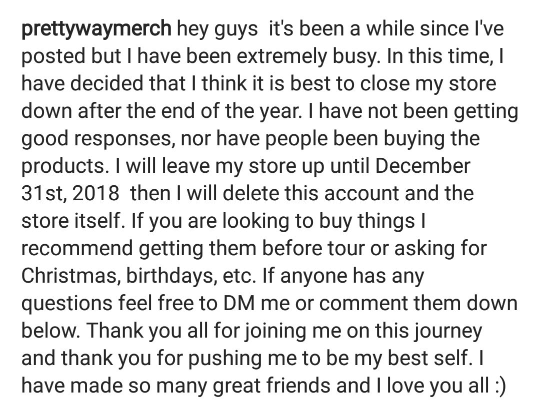 PrettyWay_Merch's tweet image. CLOSING STORE!!! Details below!
