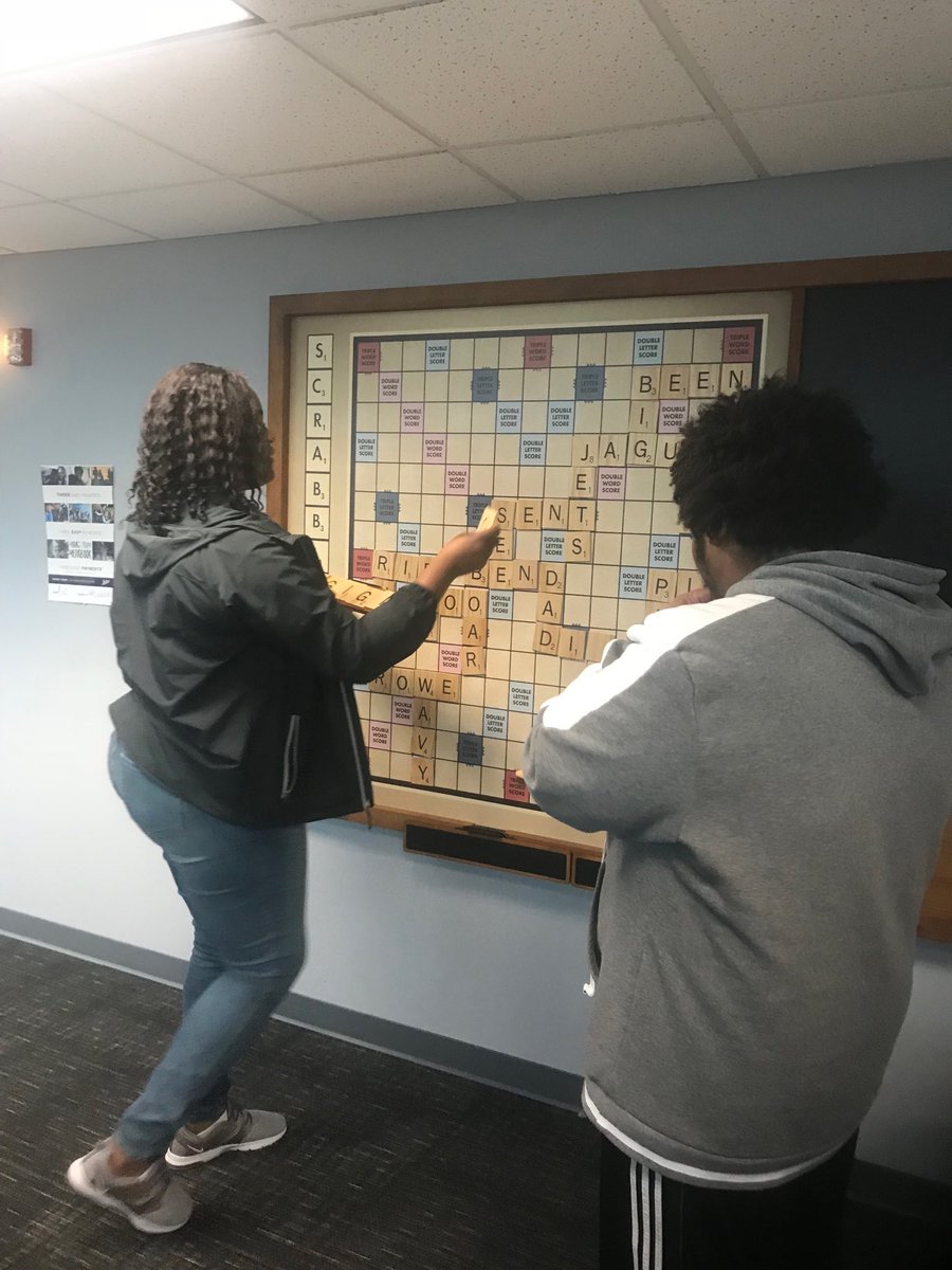 MSHSLMC's tweet photo. Scrabble play in the LMC. #clearthebrain https://t.co/VmKYKF4wt9