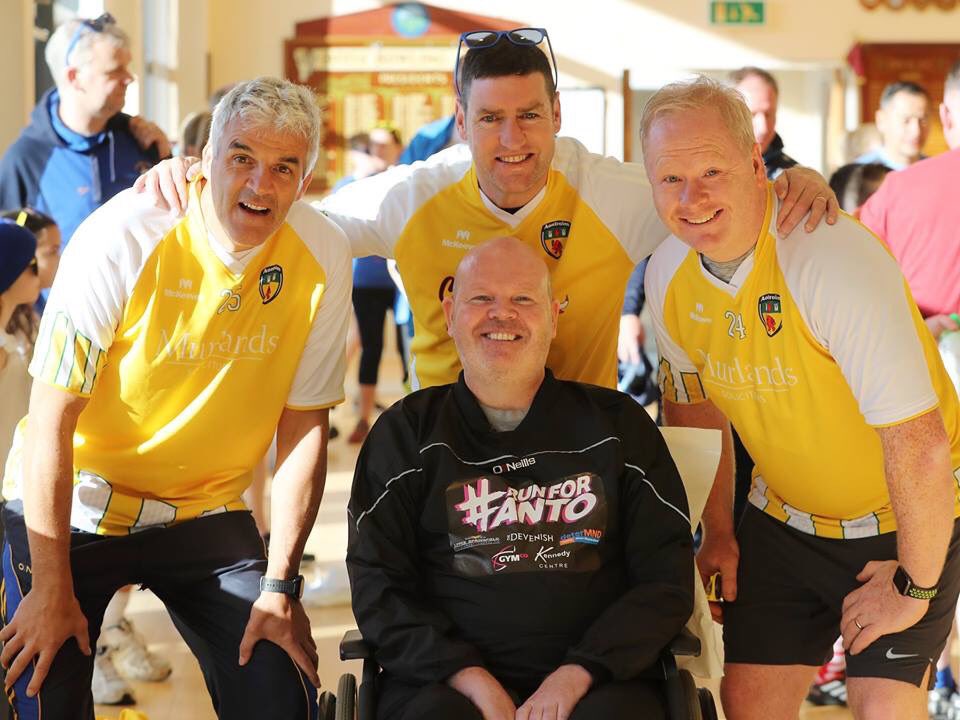 AontroimGAA's tweet photo. #TheMasters and @AFinn73 #RunForAnto https://t.co/7kBYdcPDZJ
