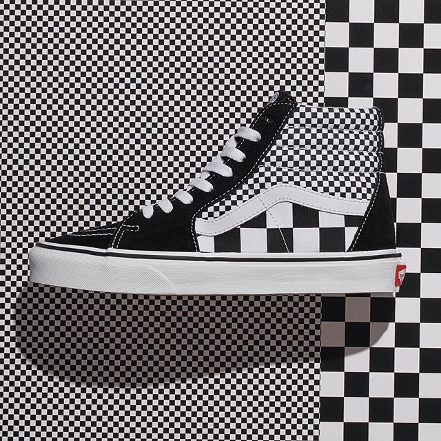 vans sk8 hi mix checker