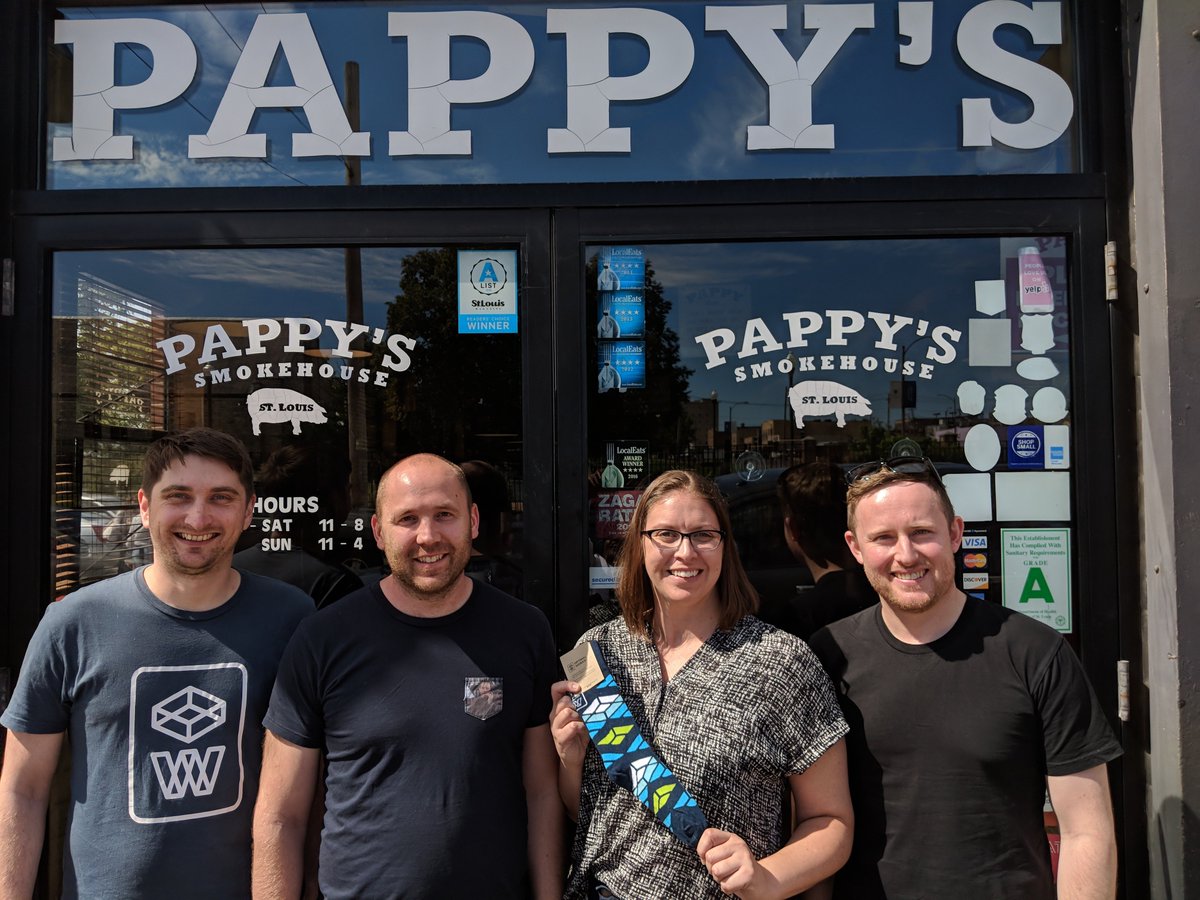 Felt the love today from <a href="/optimalworkshop/">Optimal Workshop</a>, who sent some super smart developers out into the world to talk to customers! I introduced them to <a href="/pappysmokehouse/">Pappys</a>, and they brought me awesome socks, which is a fair metaphor for the exchange of ideas, too. #ux