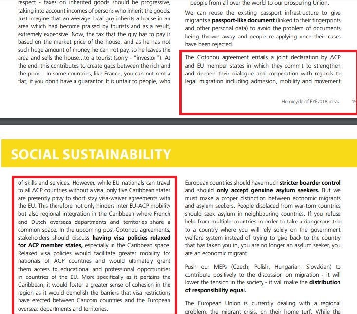 So honoured to have contributed to the drafting of the @EP_EYE2018 Report! I've called for a relaxation of visa policies between ACP-EU countries to facilitate greater mobility and to provide access to a myriad of opprtunities. #ACPYOUTHTALK <a href="/acpYPN/">ACP YPN</a> <a href="/kaminajsmith/">Hon. Kamina J Smith</a> <a href="/jamaica_EU/">Jamaica In The EU</a>