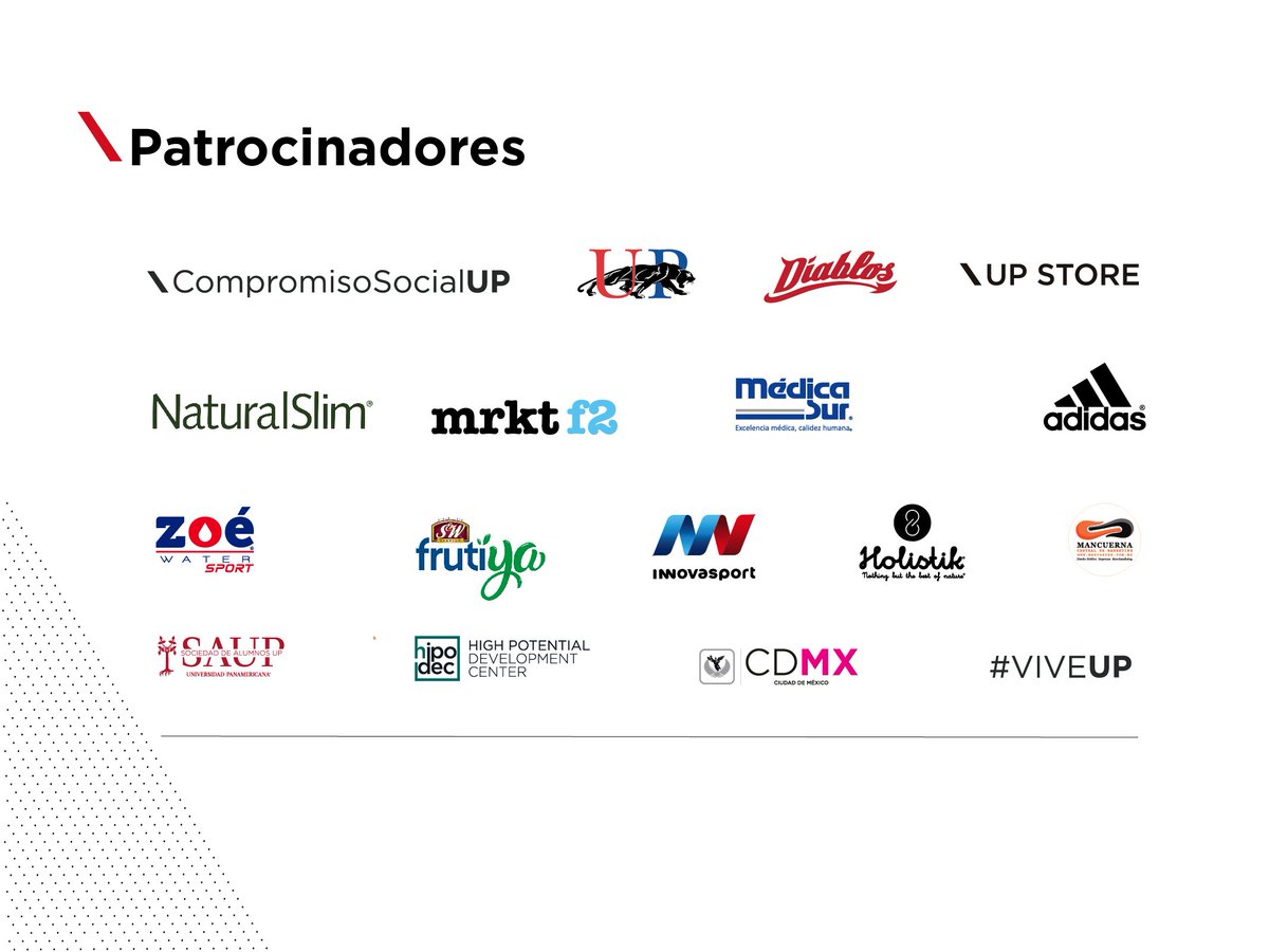CarreraUP's tweet photo. ¿Ya conoces a los patrocinadores de la 8a #CarreraUP #UnoMásPorLosDemás?
¡Inscripciones abiertas!
Más información en: https://t.co/OCWcBN4Ieo https://t.co/Tuq8eDa666