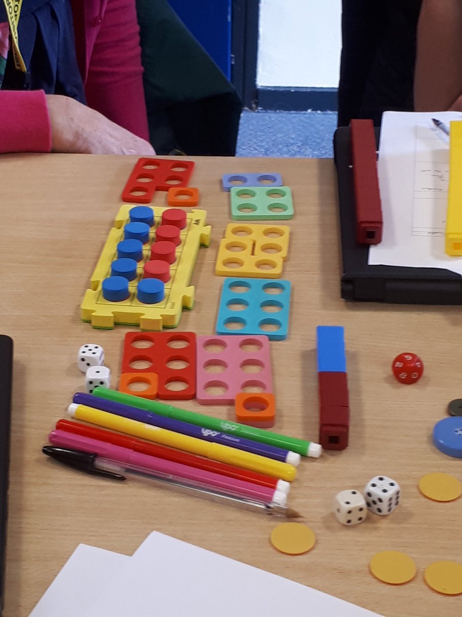 _pollykelly's tweet photo. How many different ways can you represent 6? Use of manipulatives in EYFS, GSP work group #glowmaths #mathschat https://t.co/4SDv4dpeYO