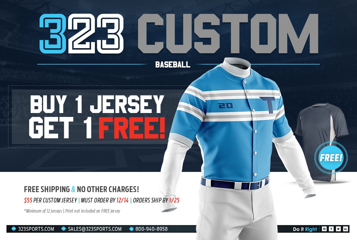 323sports's tweet photo. Buy 1, Get one 🆓!

Our #323Custom Baseball Jersey offers a high degree of moisture management and ventilation. #DoItRight https://t.co/6Fsk1s330r
