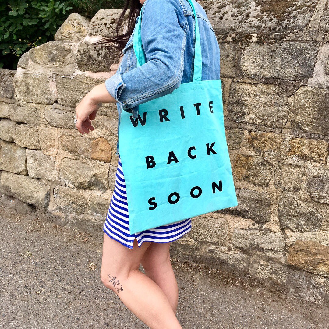 you'll tote-ally love these tote bags: enough space for all yr coat, a bunch of books, loads of letters, some snacks. all that stuff you need. >>> opnletters.net/store