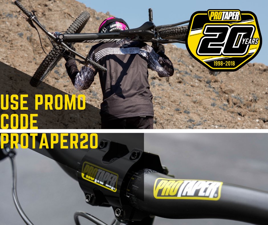 Help us celebrate 20 years with 20% off at protapermtb.com using promo code PROTAPER20. Offer good through Friday 09/28