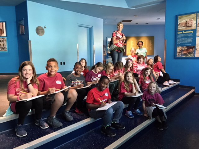 <a href="/johnstrangelem/">John Strange</a> Artistically Talented students sketching in the Oceans Pavilion. So many exciting and colorful subjects to capture! <a href="/msdwt/">Washington Township Schools</a>