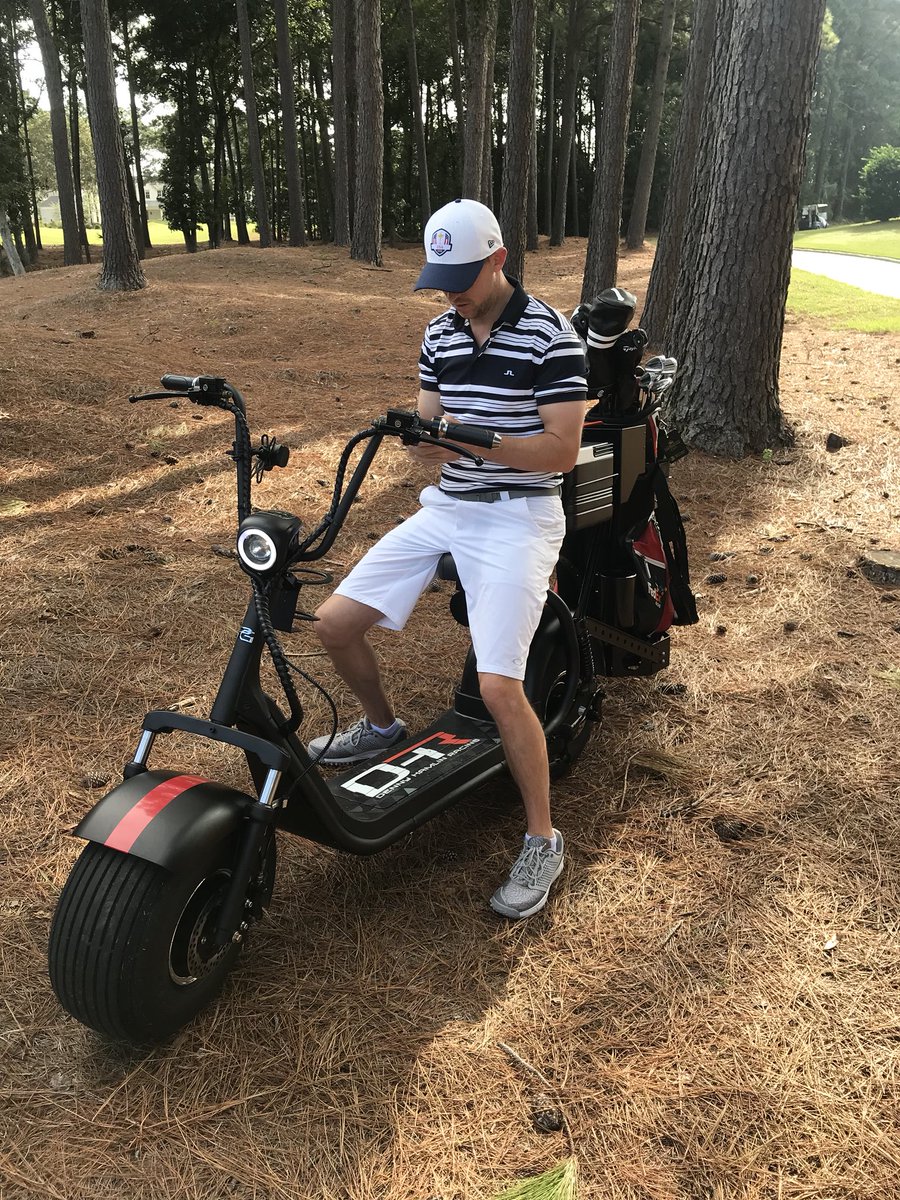 PrestonPohl's tweet photo. Not a bad way to travel on a golf course @dennyhamlin #proamjam https://t.co/E7ITamWvbr