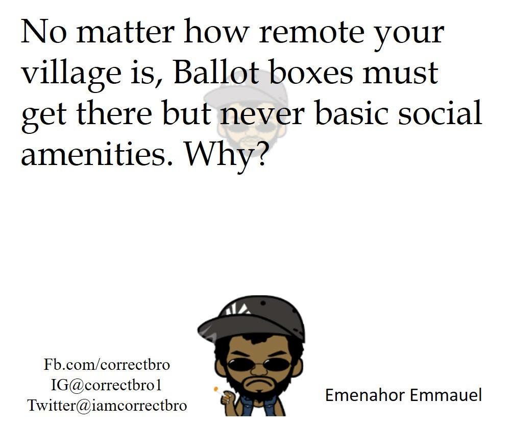 eswayi's tweet photo. Sense will not kill you.
It’s quite unfortunate that we wallow in the pit called Ignorance while we use our hands which happens to be not so ignorant afterall to vote for people who equate our worth to Maggi, wrapper and few  bills.
#Istandforcredibleleaders https://t.co/xXoSSPJDpw