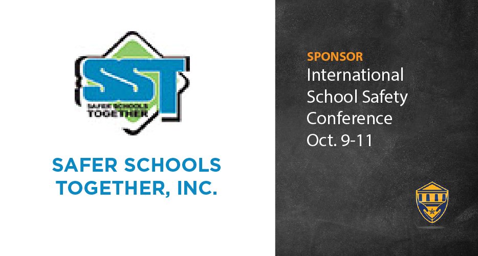 SchoolSafetyOps's tweet image. Gold Sponsor: Safer Schools Together: Training and events, designed to ensure safe and caring school communities saferschoolstogether.com Conference Information: internationalschoolsafety.org #thankyou #schoolsafety #ISSI