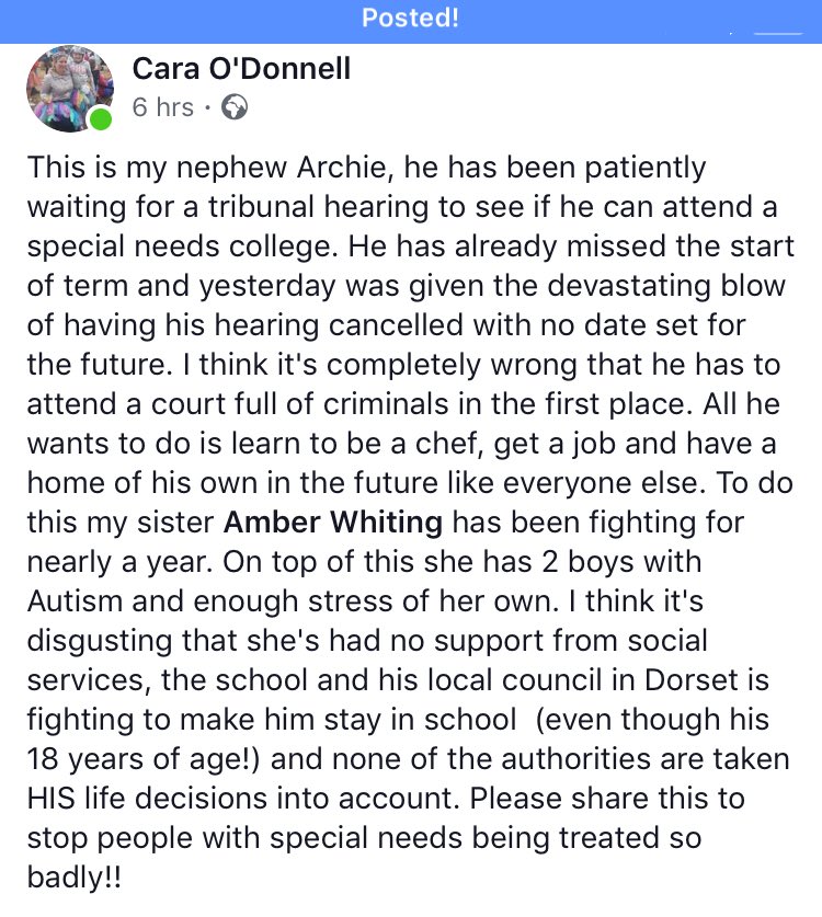 kayleighwallsy's tweet photo. #archieschoice please share! #Downsyndrome #DisabilityRights Archie deserves better then to be treated the way he his!!!!!! https://t.co/CAwQY1fyrx