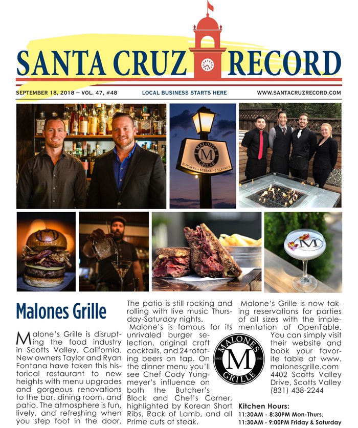 Malone's Grille is Rocking and Rolling in Scotts Valley! santacruzrecord.com/wp-content/upl…